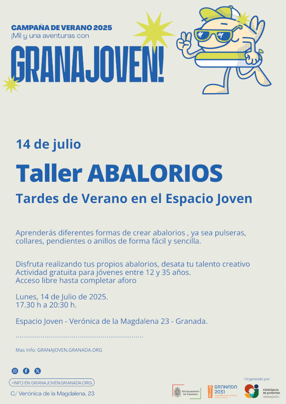 ©Ayto.Granada: Enredate: Verano'25- Taller ABALORIOS